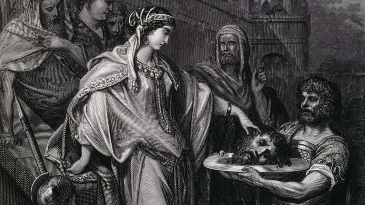 Salome demands the head of Saint John the Baptist as payment for her charms.  (GETTY IMAGES).