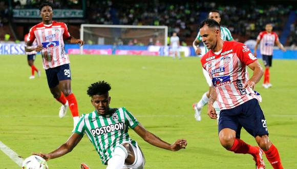 Junior vs Atlético Nacional en la jornada seis de los cuadrangulares semifinales LigaBetPlay. (Foto: DiMayor)