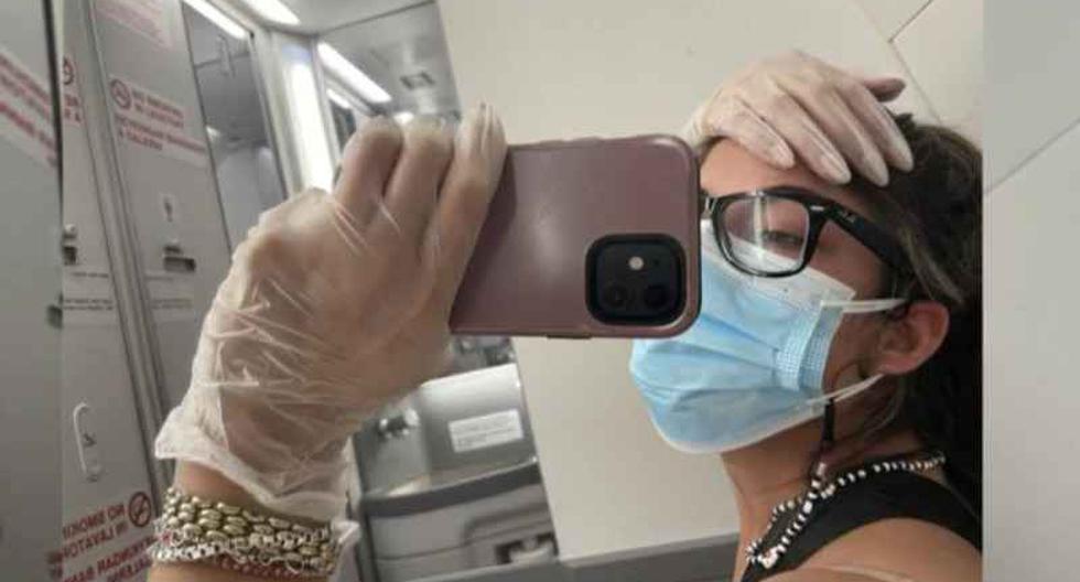 The teacher who spent 5 hours in the bathroom of an airplane after testing positive for coronavirus in flight