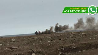 Chorrillos: denuncian quema de materiales en playa La Chira