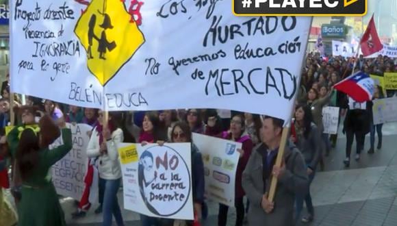 Chile: miles de maestros marcharon contra reforma educativa
