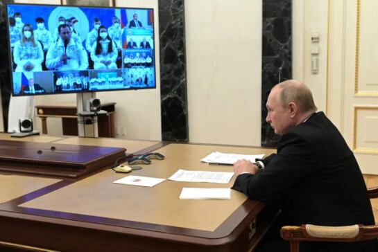President Vladimir Putin in the Kremlin.  DPA.  (Kremlin).