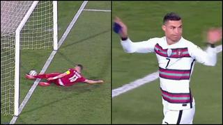 Cristiano Ronaldo se descontroló luego de que le anularan gol en el Portugal vs Serbia | VIDEO