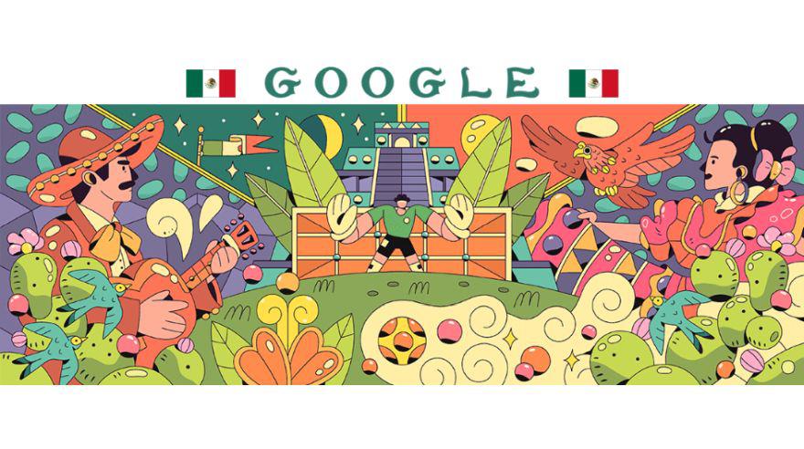 Foto 3 | El doodle para México fue creado por Valeria Álvarez. Ella dice que "en México, el fútbol es pasión, tradición y magia. Cuando comienza el juego, solo importa una cosa: la pelota, más poderosa que cualquier barrera social". (Foto: Google)