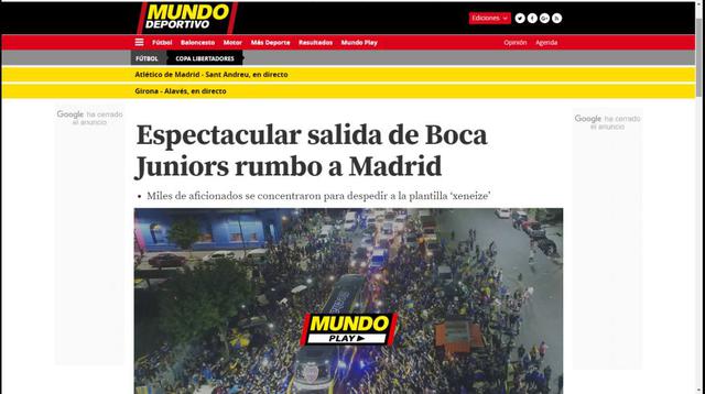 Boca vs. River: así informaron los medios sobre el multitudinario banderazo de los hinchas xeneizes.