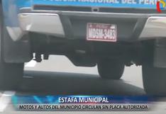 San Miguel: denuncian que vehículos de serenazgo circulan con placas irregulares