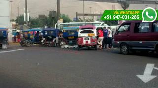 Mototaxistas toman grifo como parada y amenazan a trabajadores