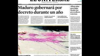 Venezuela: gobierno evalúa denunciar a diario "El Universal" por foto de portada