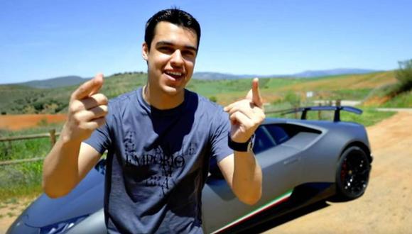 Detienen a famoso youtuber español David Díaz, más conocido como Alphasniper97, por conducir un deportivo Lamborghini a 228 km/h. (Foto: AlphaSniper97/Youtube)