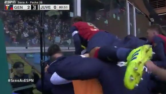 Juventus perdió el invicto en la Serie A a manos de Genoa. (Captura: ESPN 2)