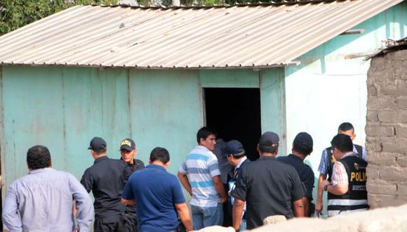 La vivienda allanada se ubica a menos de 500 metros de donde ocurri&oacute; el cu&aacute;druple crimen, en el sector conocido como San Roberto, en Vir&uacute;. (Foto: Johnny Aurazo)