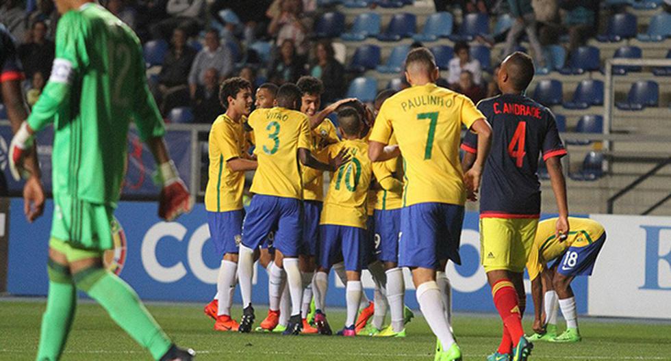 La selección de Brasil selló su clasificación al Mundial Sub 17 tras vencer a Colombia en el Sudamericano. (Foto: @Sub17Chile2017)