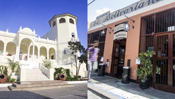 La espectacular Casa Moreyra donde funciona Astrid & Gastón. A la derecha, El Bolivariano, otro lugar con historia.