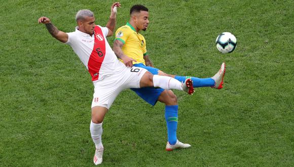 Perú vs. Brasil: Gabriel Jesus realizó tremendo lujo ante Miguel Trauco por Copa América 2019. (Foto: AFP)