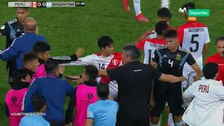 Perú vs. Argentina: insultos, empujones y tarjetas en tenso momento durante el Sudamericano Sub 17 | VIDEO