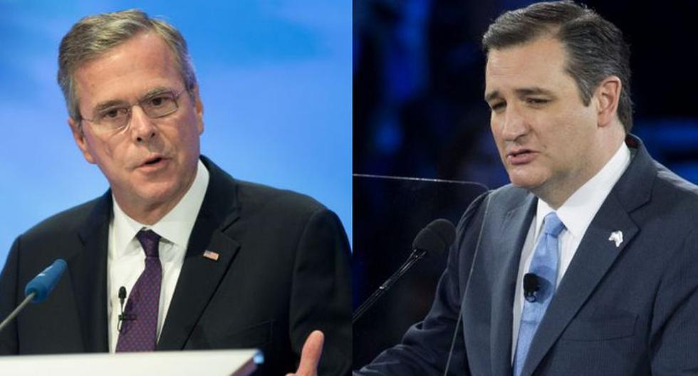 Jeb Bush y Ted Cruz contra Donald Trump en el Partido Republicano (Foto: Getty Images / EFE)