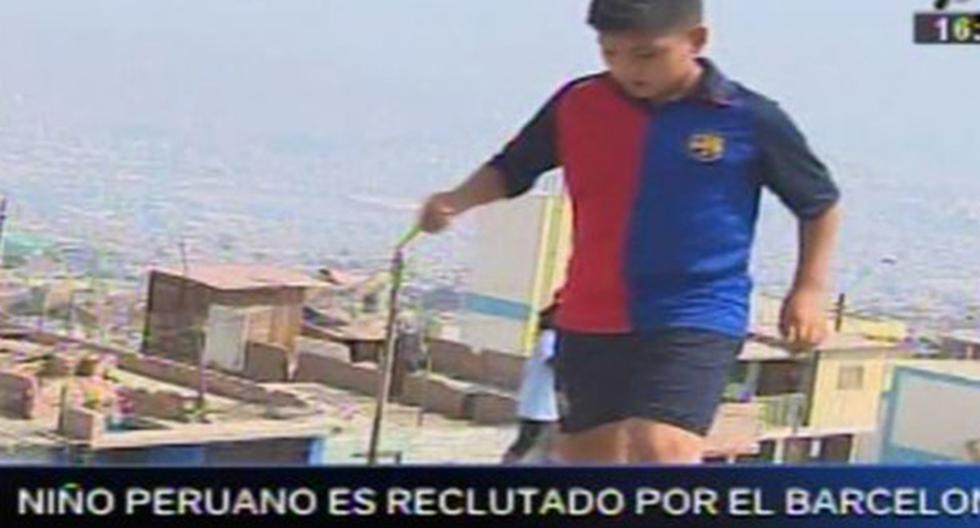 Miguel Ángel Martel, de 12 años, viajará en los próximo días a España para medirse ante otros 15 niños de todo el mundo en el Barcelona. (Foto: Captura)