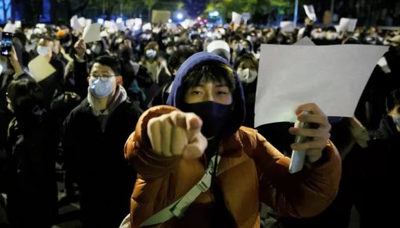 La policía china ha detenido a varias personas durante las protestas contra el gobierno. (Reuters).