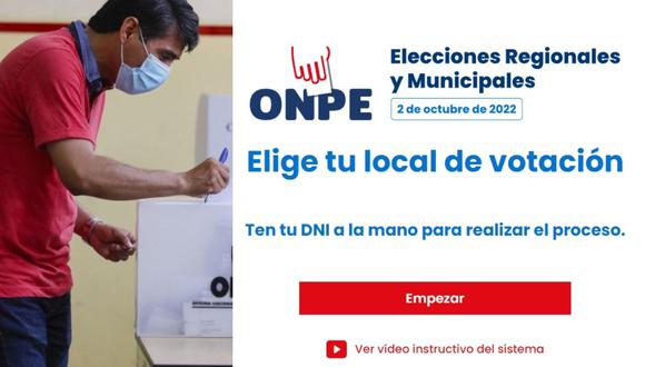 El link de 'Elige tu local de votación' estará habilitado hasta el viernes 3 de junio. Foto: GEC/ONPE