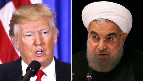 El presidente de Estados Unidos, Donald Trump, y su par de Irán Hasan Rohani. (Reuters).