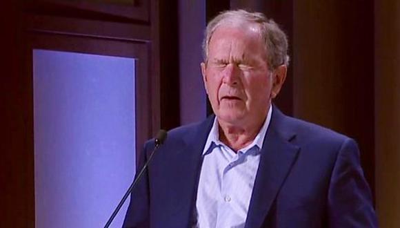 George W. Bush confunde Ucrania con Irak al hablar sobre “invasiones brutales e injustificadas”. (Captura de video).