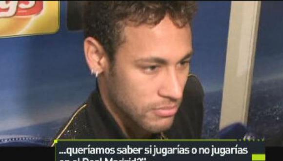 Neymar no soportó una pregunta que le hicieron acerca del Real Madrid y se fue enojado. (Foto: captura de YouTube)