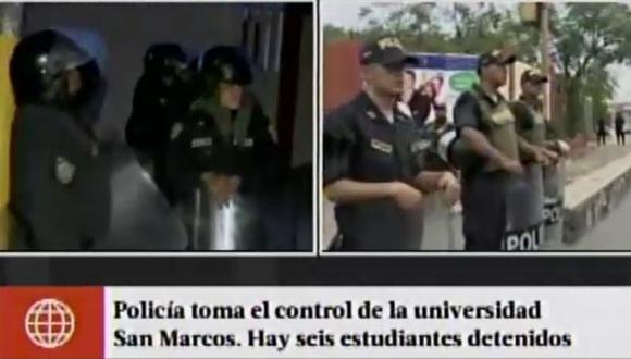 San Marcos: con bombas lacrimógenas PNP toma control de campus