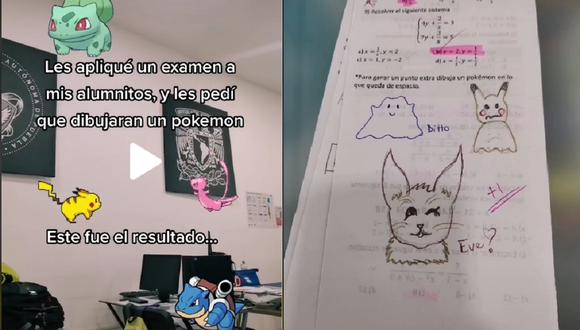 Profesor se vuelve viral por pedir a sus alumnos dibujar un Pokémon a cambio de un punto extra (Foto: TikTok/_antuan1).