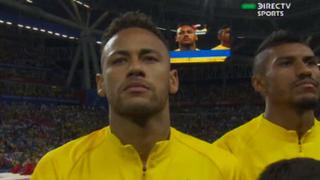 Brasil vs. Bélgica: así entonaron el Himno Nacional del scratch Neymar y compañía
