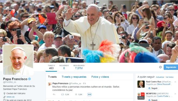 Twitter: El primer tuit del Papa Francisco en este 2015
