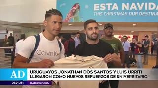 Jonathan Dos Santos y Luis Urruti arribaron a Lima para incorporarse a Universitario de Deportes