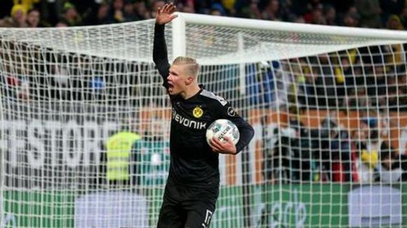 Así fue el primer gol de Erling Haaland con el Borussia Dortmund