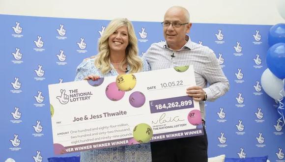 Euromillones: Joe y Jess Thwaite, una pareja del suroeste de Inglaterra que tiene dos niños pequeños, ganó 184 millones de libras esterlinas el martes 10 de mayo.