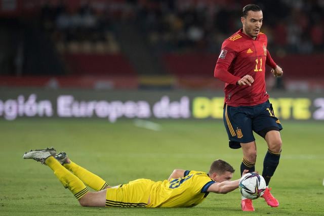 España tiene la primera opción para llegar a Qatar 2022 si le gana o empata con Suecia. Foto: AFP.