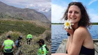 Arequipa: con ayuda de un dron especial, 45 agentes de alta montaña continúan búsqueda de turista belga desaparecida 