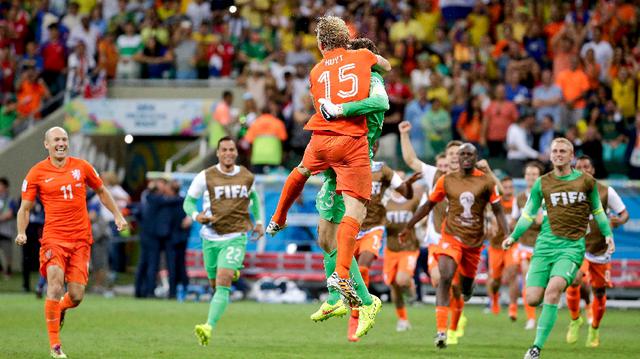 Holanda y su eufórico festejo tras clasificar a semifinales - 1