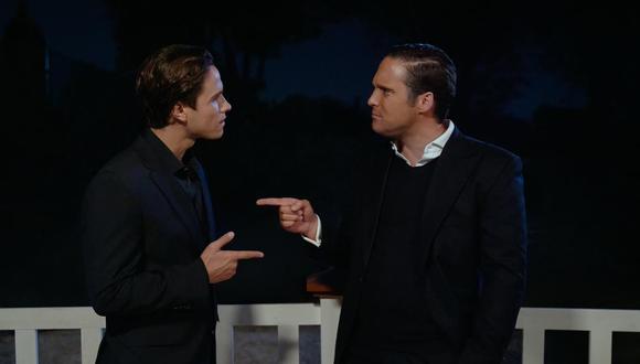 Michael Ronda y Diego Boneta caracterizado por Boneta para la ficción de Netflix, "Luis Miguel, la serie". (Foto: Twitter)