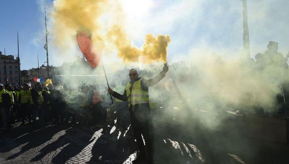 Chalecos amarillos: Las violentas protestas vuelven a paralizar París | Francia. (AFP)