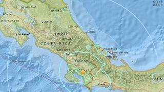 Fuerte terremoto de magnitud 6,2 sacude Costa Rica