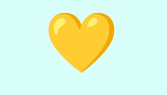 El corazón amarillo tiene varios significados. Conoce lo que expresa en WhatsApp. (Foto: Emojipedia)