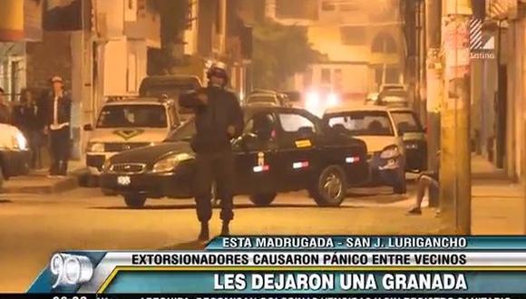 SJL: delincuentes lanzaron granada frente a vivienda