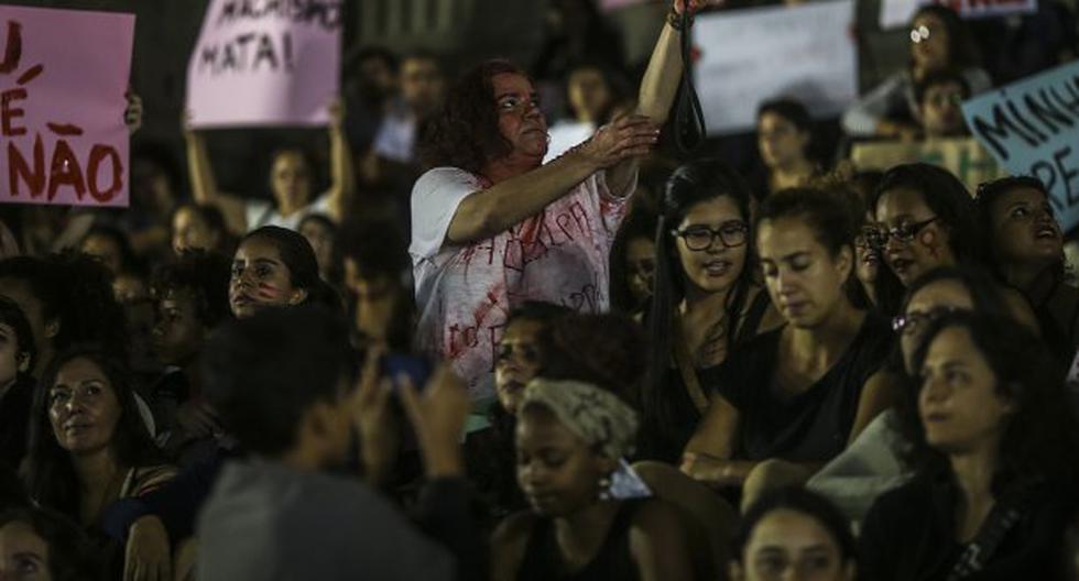 Varios colectivos protestaron en Brasil contra las violaciones. (Foto: EFE)