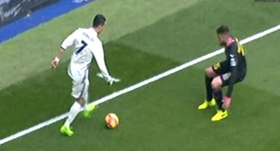 Cristiano Ronaldo humilló a su marcador con esta jugada. (Foto: captura)