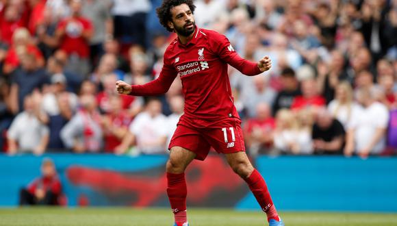 Mohamed Salah quiere volver a ser el máximo goleador de la Premier League. Ante West Ham, por el inicio de la temporada 2018-19, el ariete de Liverpool realizó esta audaz definición. (Foto: AP)