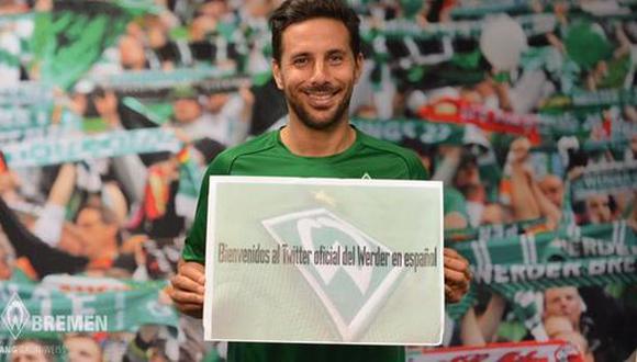 Claudio Pizarro presenta Twitter en español del Werder Bremen