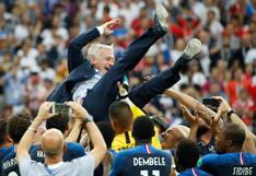 Francia vs. Croacia: el eufórico festejo de Didier Deschamps con sus jugadores [VIDEO]