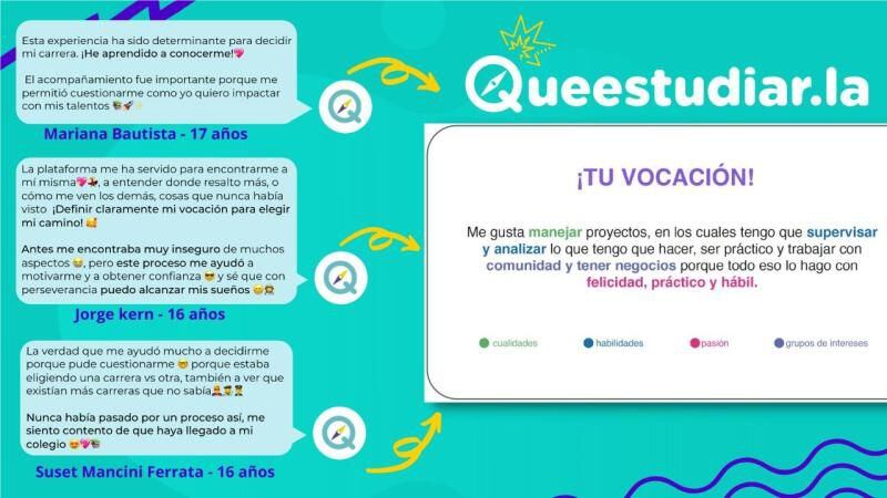 Testimony of students about 'QueEstudiar'.  (Photo: Diffusion)