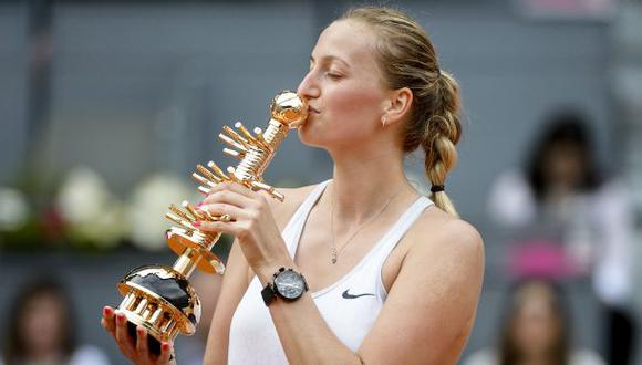 Kvitova venció a Kuznetsova y ganó título del Masters de Madrid