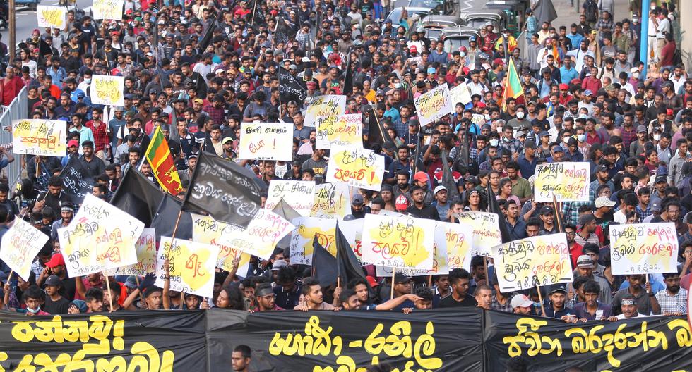 Imagen de las protestas antigobierno del viernes 8 de julio del 2022. AP