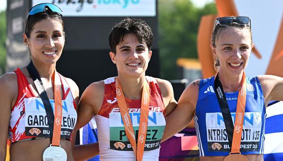 Kimberly García obtuvo segundo lugar en 35 km marcha del Mundial de Atletismo  | Foto: AFP